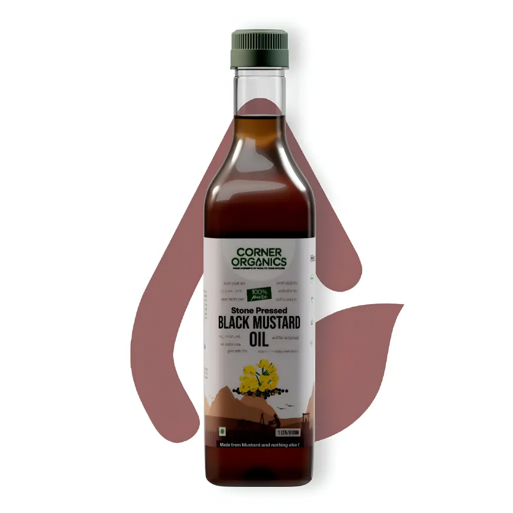 Black Mustard Oil, Stone Pressed, 100% Pure