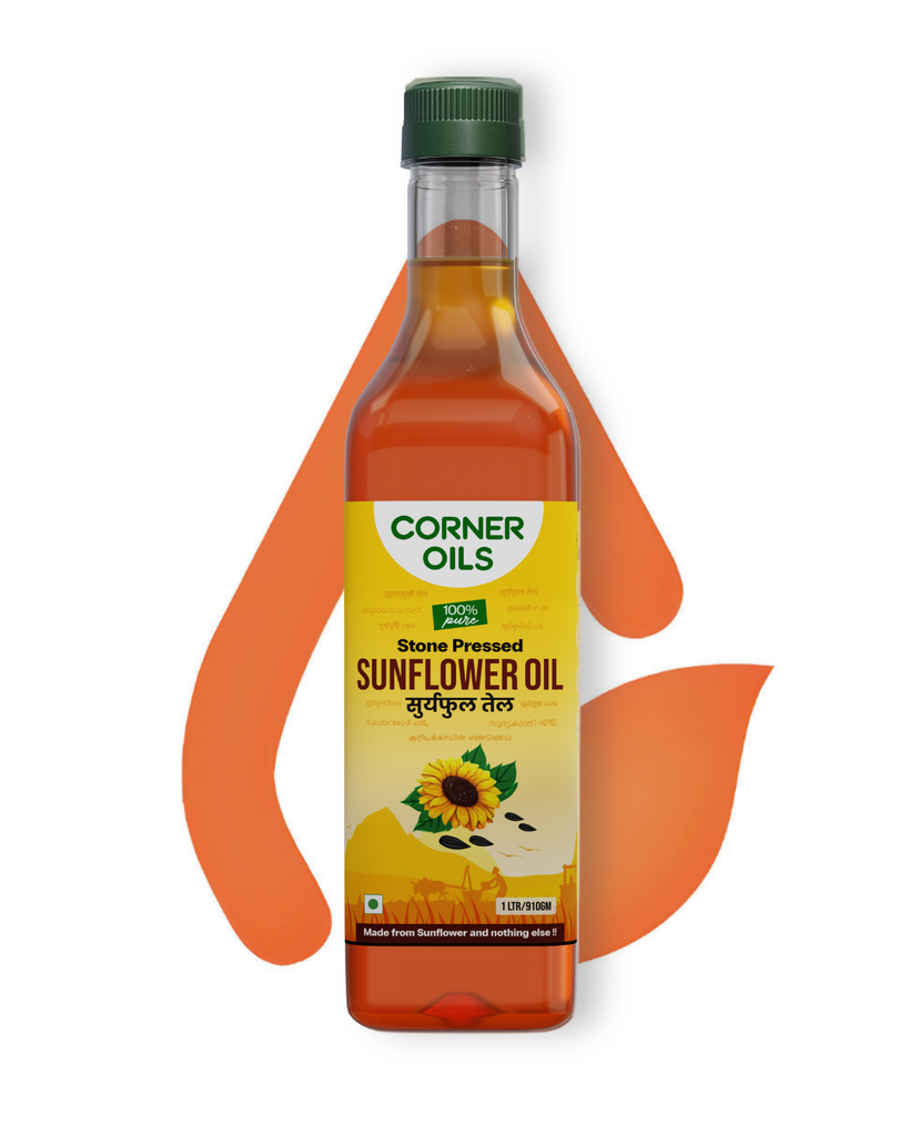 Sunflower Oil, Stone Pressed, 100% Pure