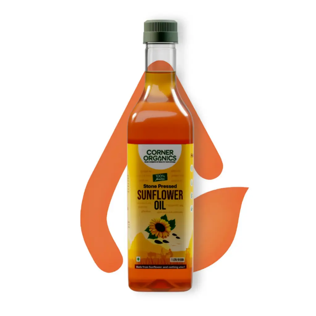 Sunflower Oil, Stone Pressed, 100% Pure