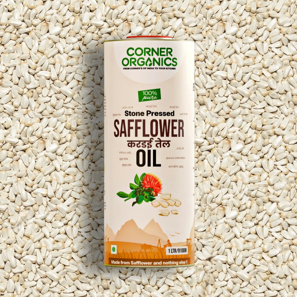 Safflower Oil, Stone Pressed, 100% Pure