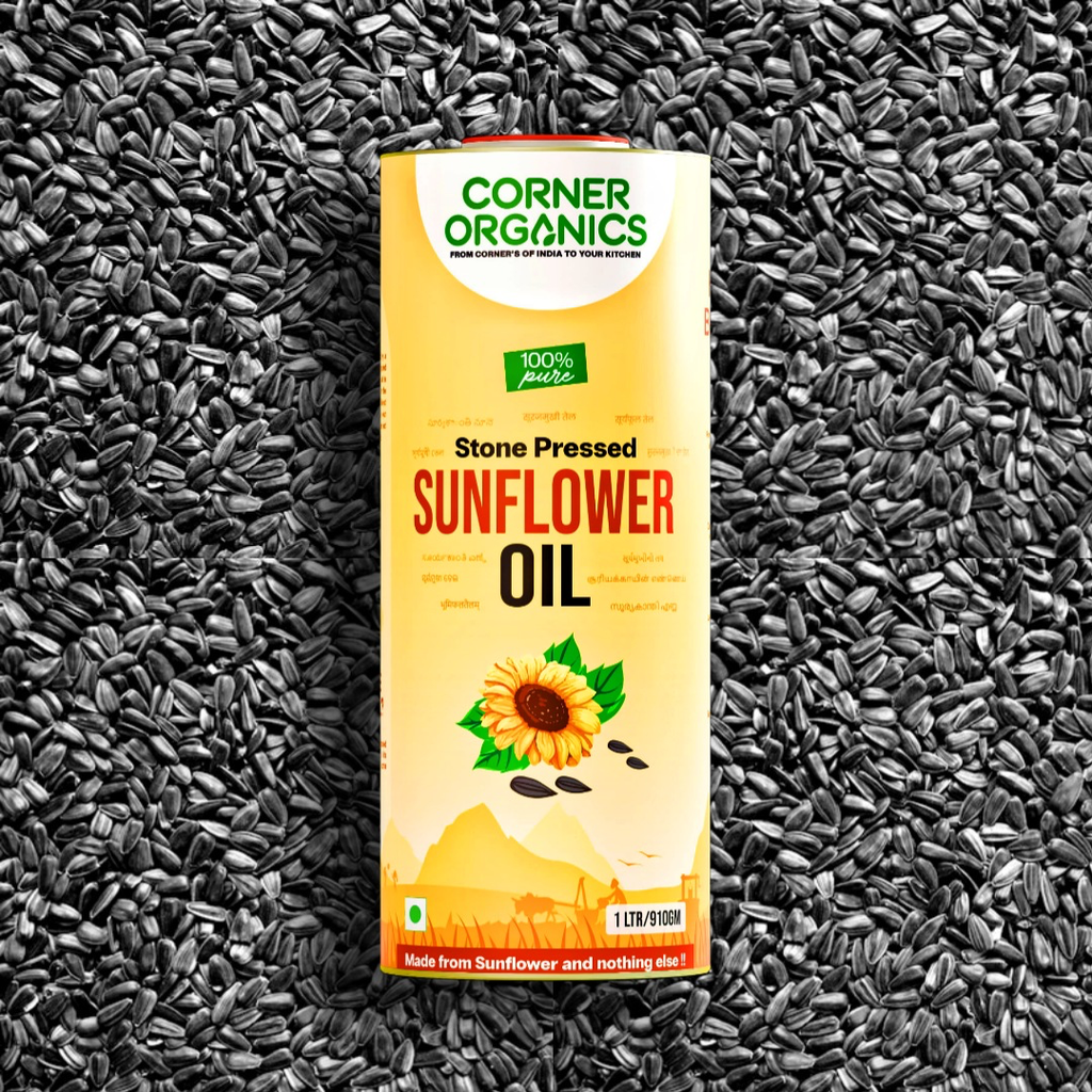 Sunflower Oil, Stone Pressed, 100% Pure