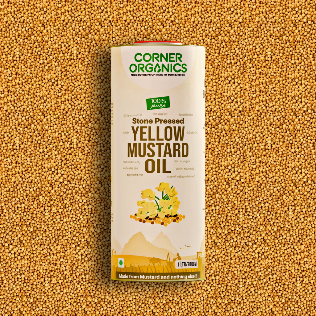 Yellow Mustard Oil, Stone Pressed, 100% Pure 