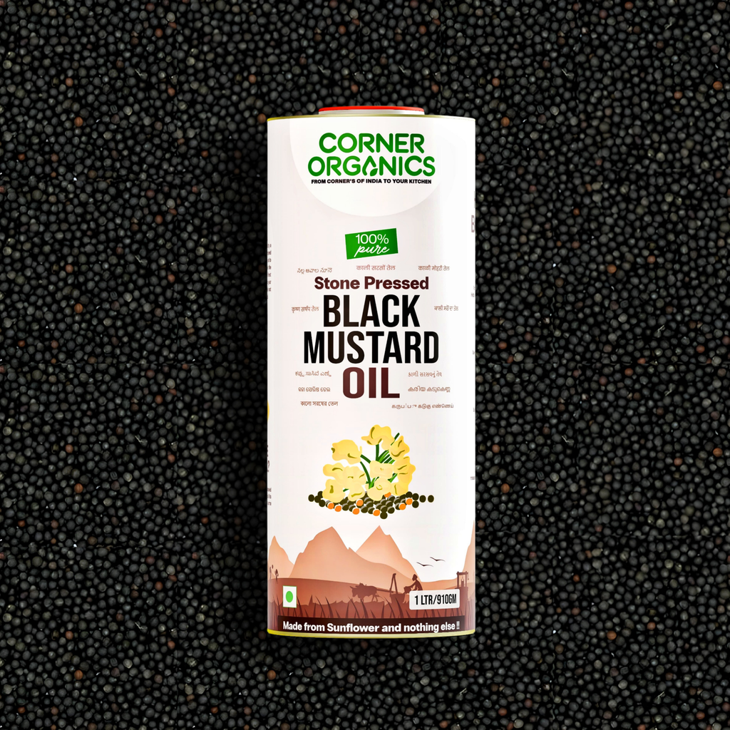 Black Mustard Oil, Stone Pressed, 100% Pure