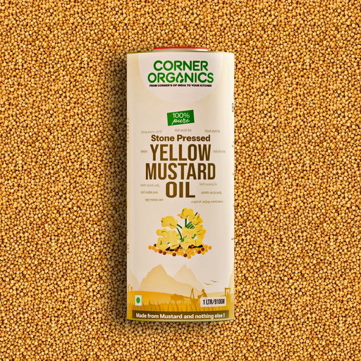 [COYM-1L-T] Yellow Mustard Oil, Stone Pressed, 100% Pure 