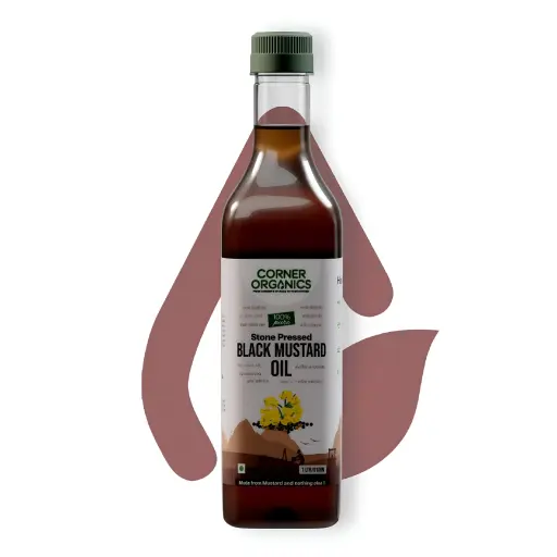 [COBM-1L-B] Black Mustard Oil, Stone Pressed, 100% Pure