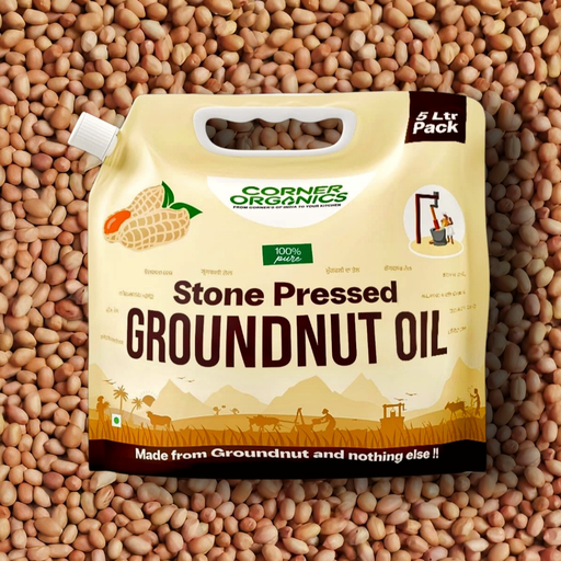 [COGN-5L-P] Groundnut Oil, Stone Pressed, 100% Pure