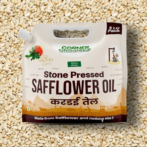 [COSF-5L-P] Safflower Oil, Stone Pressed, 100% Pure